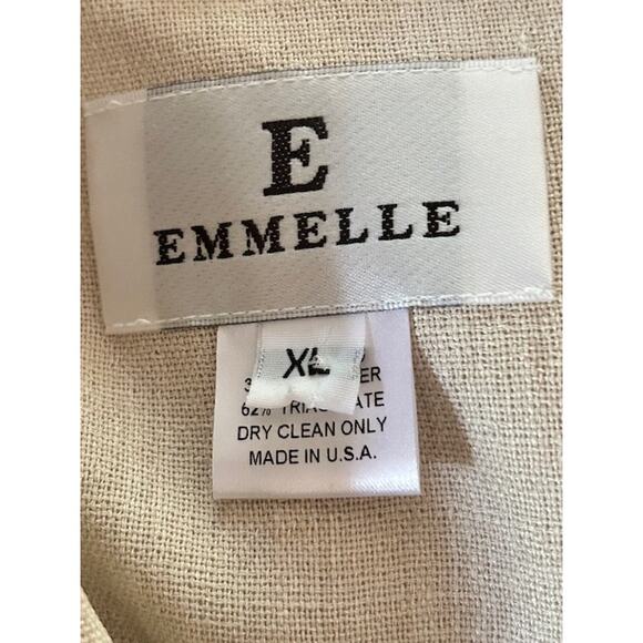 E Emmelle XL Minimalist Textured Jacket – Made in USA – Beige & Taupe - Picture 4 of 5